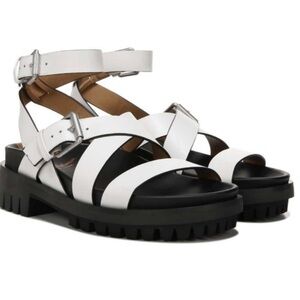 Sam Edelman White and Black Sandals